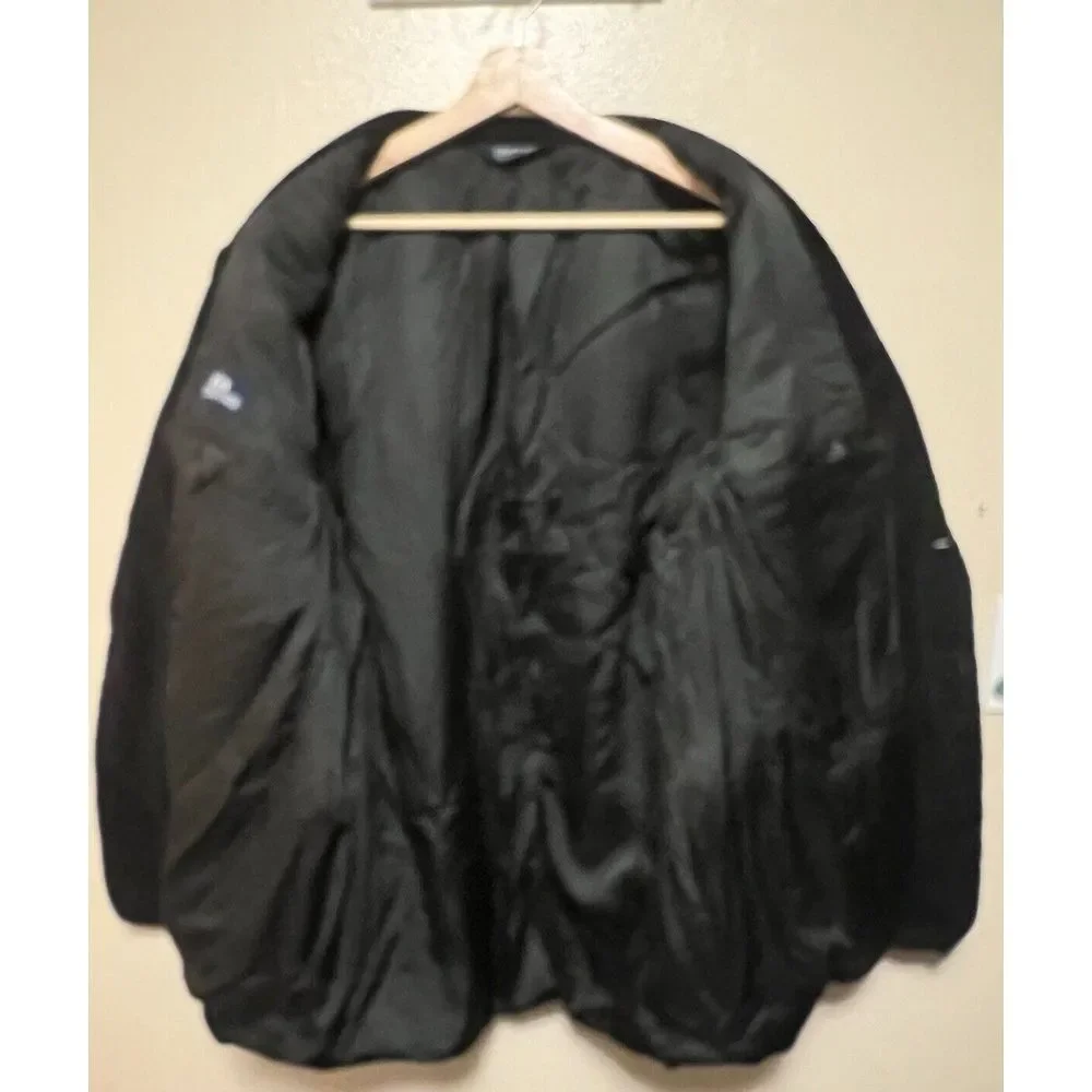 Stafford Mens 46R Corduroy Sport Coat Blazer Two Button Jacket Black‎ Vented